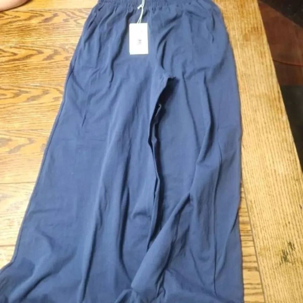 NWT Johnny Was Calme wide leg relaxed pants in blue sz XS